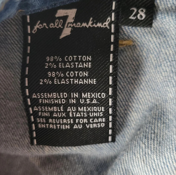 7 For All Mankind Womens High Rise Skinny Flare Jeans - Picture 8 of 13